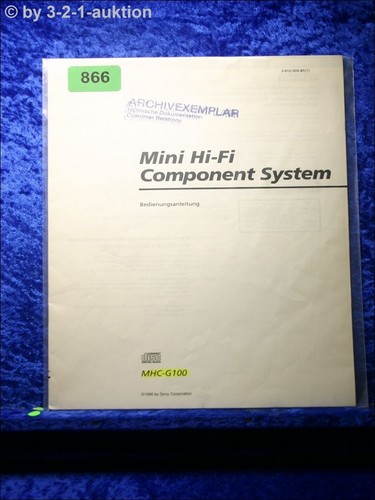 Sony manuale mhc g100 - sony,
