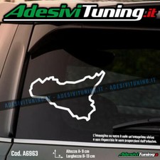 Adesivo Profilo Regione Sicilia - Sticker Decal