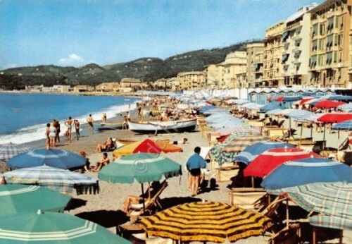 Cartolina varazze spiaggia - varazze,