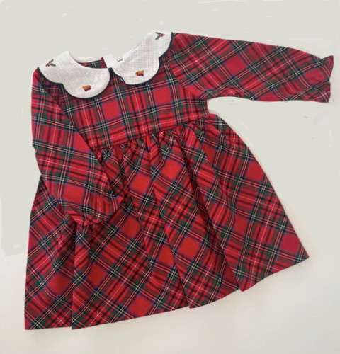 Vestito tartan bambina rosso - tartan,