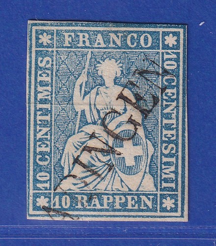 Svizzera 1854 helvetia seduta - svizzera,