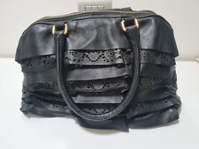 Borsa a mano donna Blumarine borsetta nera con motivi in pelle Made in Italy