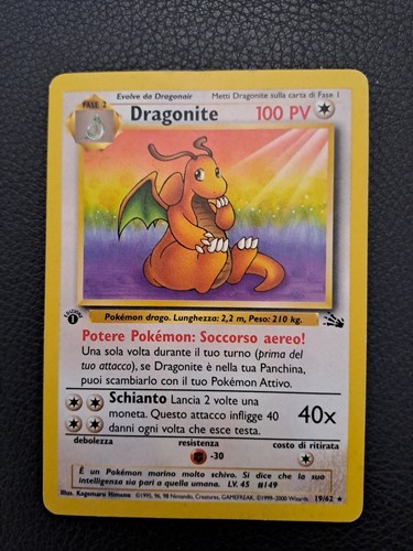 Carte pokemon dragonite - pokemon, fossil