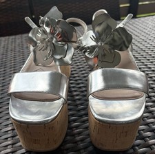 Sandali argento con plateau - sandali,