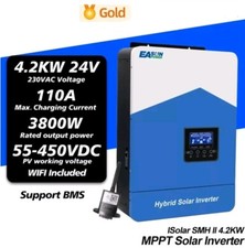 EASUN 4,2KW INVERTER IBRIDO WIFI MPPT 110A FOTOVOLTAICO 24V OFF-GRID 450VDC