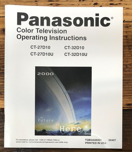Panasonic 27d10 32d10 tv - panasonic, ct-27d10