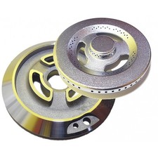 TRIPLA CORONA COMPLETA BRUCIATORE + SPARTIFIAMMA CROMATO CUCINA SMEG