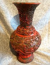 Vaso balaustra lacca cinabro