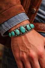 Bracciale uomo turchese