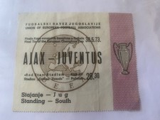 Biglietto Calcio Juventus-ajax Champions Cup Final 1973 (Inghilterra, Belgio, Germania)