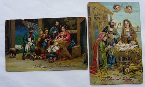 Antique christmas greeting - 2,