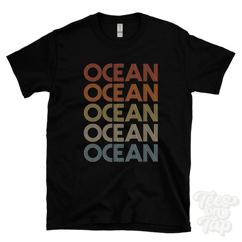 Maglietta ocean ripetuta stile - ripetuta,