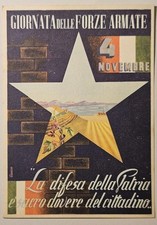 CARTOLINA MILITARE - GIORNATA DELLE FORZE ARMATE DIFESA DELLA PATRIA ILLUSTRATA 