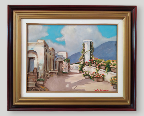 Dipinto paesaggio costiero - paesaggio,