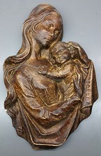 Quadro Da Parete / Rilievo Da Parete In Stucchi - Maria Con Bambino