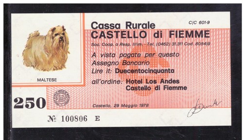Miniassegno cassa rurale - cassa,