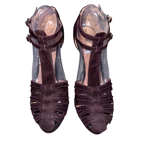 Sandali joie plum scamosciati - sandali,