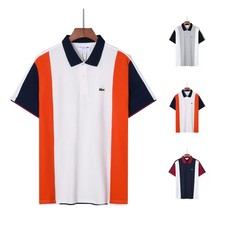 Polo uomo slim fit color block maglietta casual sportiva golf manica corta M-XXL