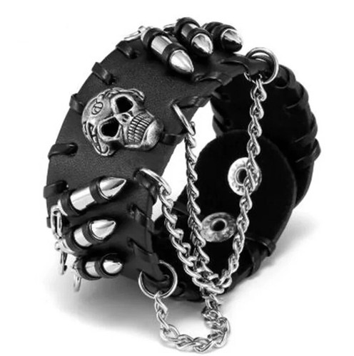 Bracciale teschio cartucce