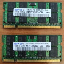 2x1GB DDR2 PC2-5300S 667MHz 1.8V portatile SODIMM RAM per Samsung IT
