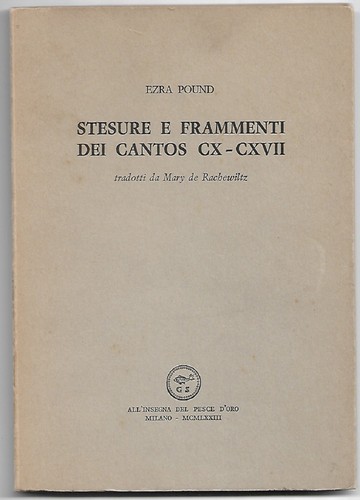 Pound ezra stesure frammenti - stesure, e