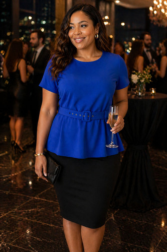 Top donna anne klein - anne, blu