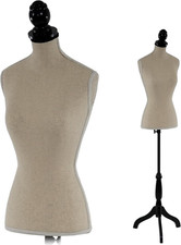 Manichino Sartoriale Busto Donna T220 Fibre Di Poliestere Con Treppiede Avorio