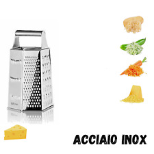 Grattugia Manuale Acciaio Inox con 6 Lati per Formaggio Verdure Frutta.