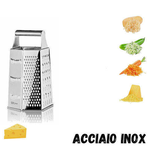 Grattugia manuale acciaio inox - grattugia,