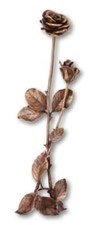 Rami di rosa in bronzo