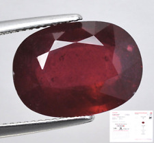 RUBINO NATURALE 10,08 CT ROSSO SANGUE FORMA OVALE CERTIFICATO GFCO