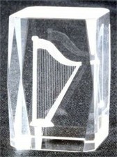 3D Laser Engraved Crystal Cube