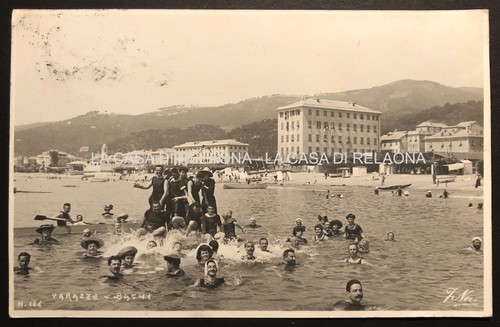 Cartolina varazze bagni - varazze,