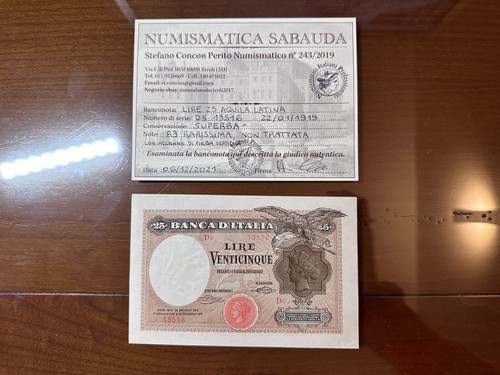Biglietto banca lire - 25,