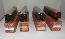 MARKLIN H0 : Lotto carrozze 346/4 + 346/1BS +346/2 + 346/6 metallo w/box 800 '50