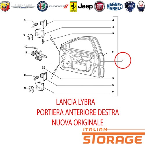 Lancia lybra porta portiera - lybra,