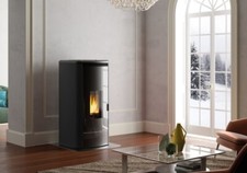 PALAZZETTI STUFA A PELLET ECOFIRE MAIDA IDRO 18T ACQUA - NERA