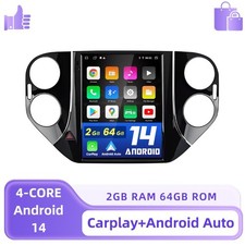Autoradio 9,7 pollici Android 14 GPS Navi RDS CarPlay per VW Tiguan 2007-2016 2+64G