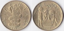 REPUBBLICA DI S. MARINO 200 LIRE 1995