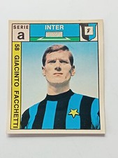 Figurina Rec CALCIATORI IMPERIA 1969/70 numero 58 INTER FACCHETTI