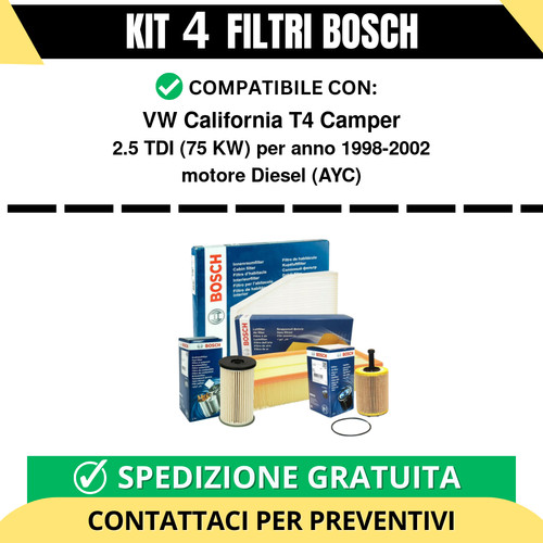 Kit bosch filtri - bosch, tagliando