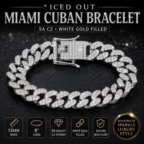 Bracciale cubano miami iced - miami,