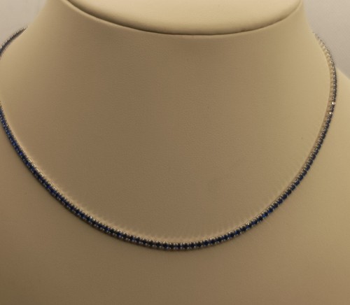 Collana tennis argento rodiato - collana,