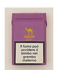 Blister contenitore porta pacchetto sigarette CAMEL color edition viola silicone