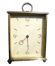 VECCHIO OROLOGIO SVEGLIA DA TAVOLO 8 GIORNI BENOS WATCH RESTAURO PARTI RICAMBIO