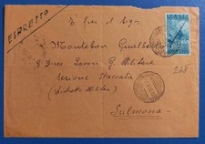 1948 Radio - posta aerea lire 35 isolato su lettera espresso - splendido e RRR