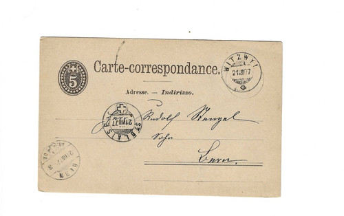 Svizzera 1877 cartolina - svizzera,