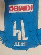 maglia Napoli originale calcio Mertens Firmata Da Tutti I Giocatori. 