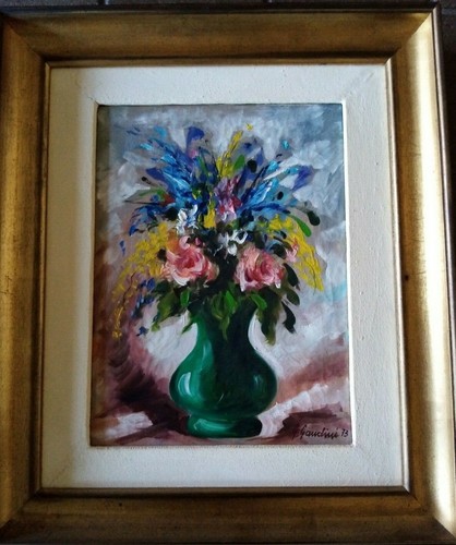 Olio tela con cornice g - su,