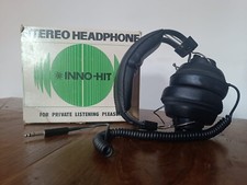 Cuffie audio HINNO-HIT anni 80 stereo headphone con scatola originale funzionant